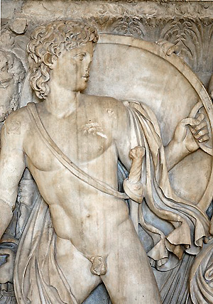 Achille sur un sarcophage romain, vers 240