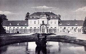 Neschwitz, Le nouveau château, construit 1766-1775 par l'architecte Friedrich August Kubsacius, dynamité en 1945 par des communistes allemandsie deutschen Kommunisten