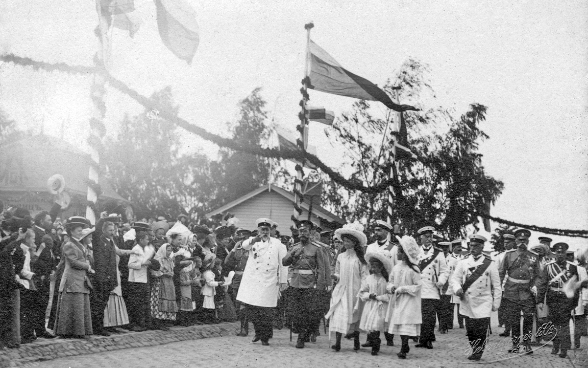 König Friedrich August III von Sachsen besucht Harry v.Vietinghoff in Neschwitz (1905)
