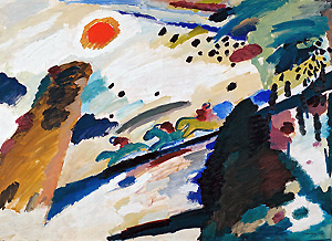 Wassily Kandinsky, Romantische Landschaft (1911), Städtische Galerie im Lenbachhaus, München