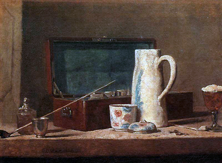 J.-B-.-S. Chardin, Stilleben mit Pfeifen und Trinkgefäßen (um 1737), Louvre, Paris