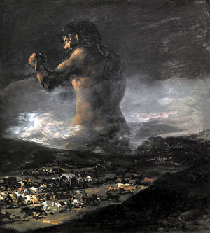 Francisco de Goya (oder Mitarbeiter), Der Koloss (1818-1825), Prado, Madrid