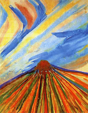 Michail Matjuschin, Landschaft (1921, Aquarell)