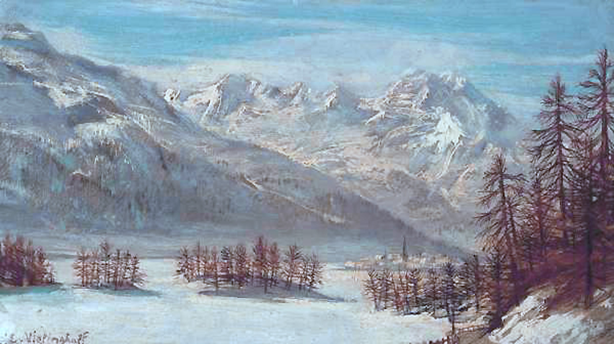 Winter in the Swiss mountain (Engadin)